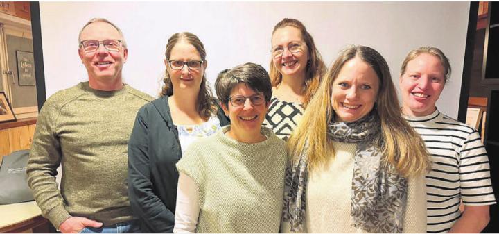 Der Vorstand von links: Felix Fischer, Brigitte Nietlispach, Manuela Stieger, Barbara Albert, Corinne Brügger und Judith Käppeli. Bild: zg