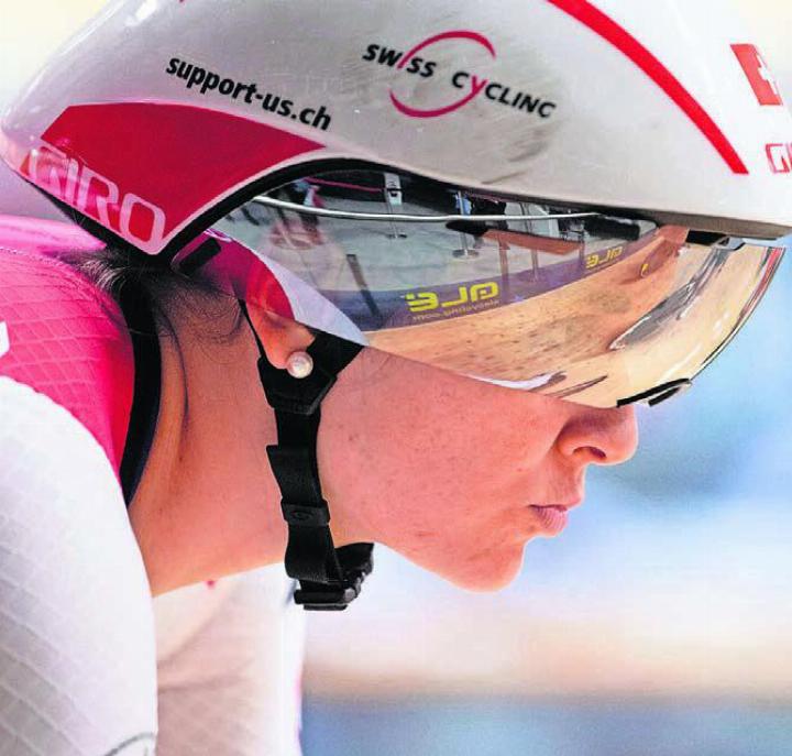 Michelle Andres an der EM 2023 in Grenchen. An gleicher Stelle hat sie sich jetzt drei Schweizer-Meister-Titel erkämpft. Ihre Chancen, für die diesjährige EM selektioniert zu werden, hat sie damit ebenfalls enorm gesteigert. Bild: Freshfocus