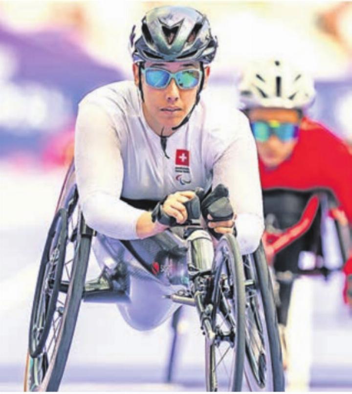 Platz 2 am Marathon in Oita: Patricia Eachus-Keller. Bild: Swiss Paralympic / Tobias Lackner