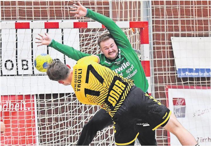 Wiederum ein sicherer Wert und der Mann des Spiels: Muri-Goalie Ivo Rütimann. Bilder: tvm