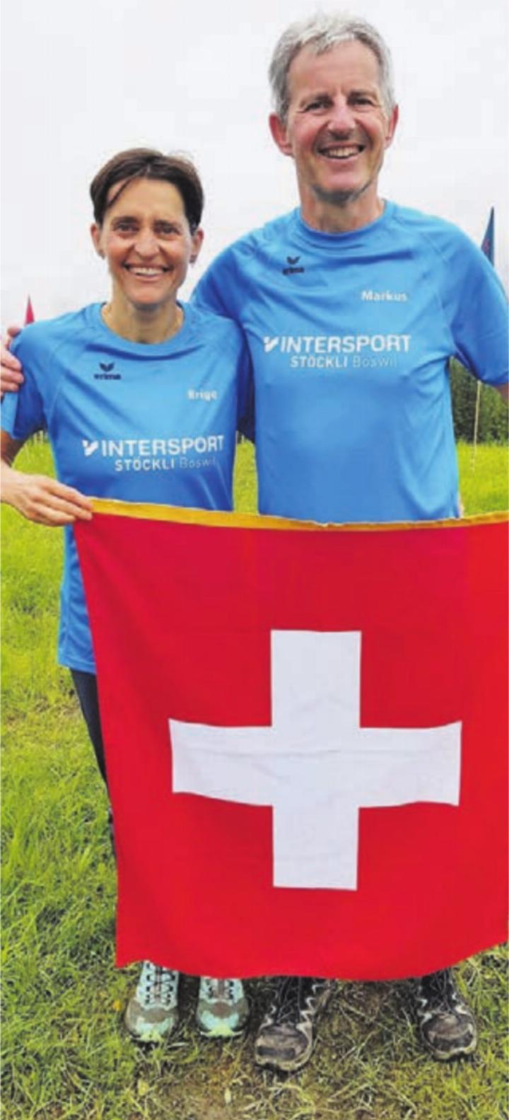 Geschafft: Die Freude steht Markus Büchi und seiner Trainingspartnerin Brigitte Nadler ins Gesicht geschrieben. Bild: zg