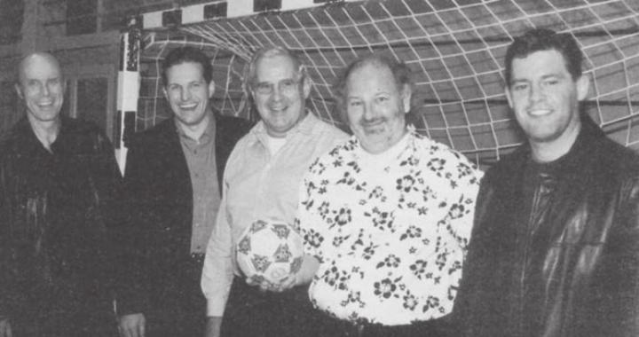 Freuen sich auf die Junioren-WM, von links: Rolf Wernli, Frank Koch, Sepp Merz, Peach Weber und Christoph Koch. Bild: Archiv