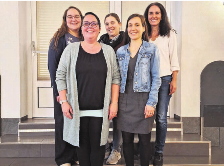 Der Vorstand, von links: Andrea Etterli, Evelyne Käppeli, Heidi Spennato, Natascha Schibli und Präsidentin Nicole Thalmann. Bild: zg