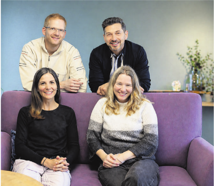 Die neu gewählte Geschäftsleitung, von links: oben Christian Minder und Salvatore Valenti; unten Barbara Müller-Hefti und Seraina Herzberg.    Bild: zg