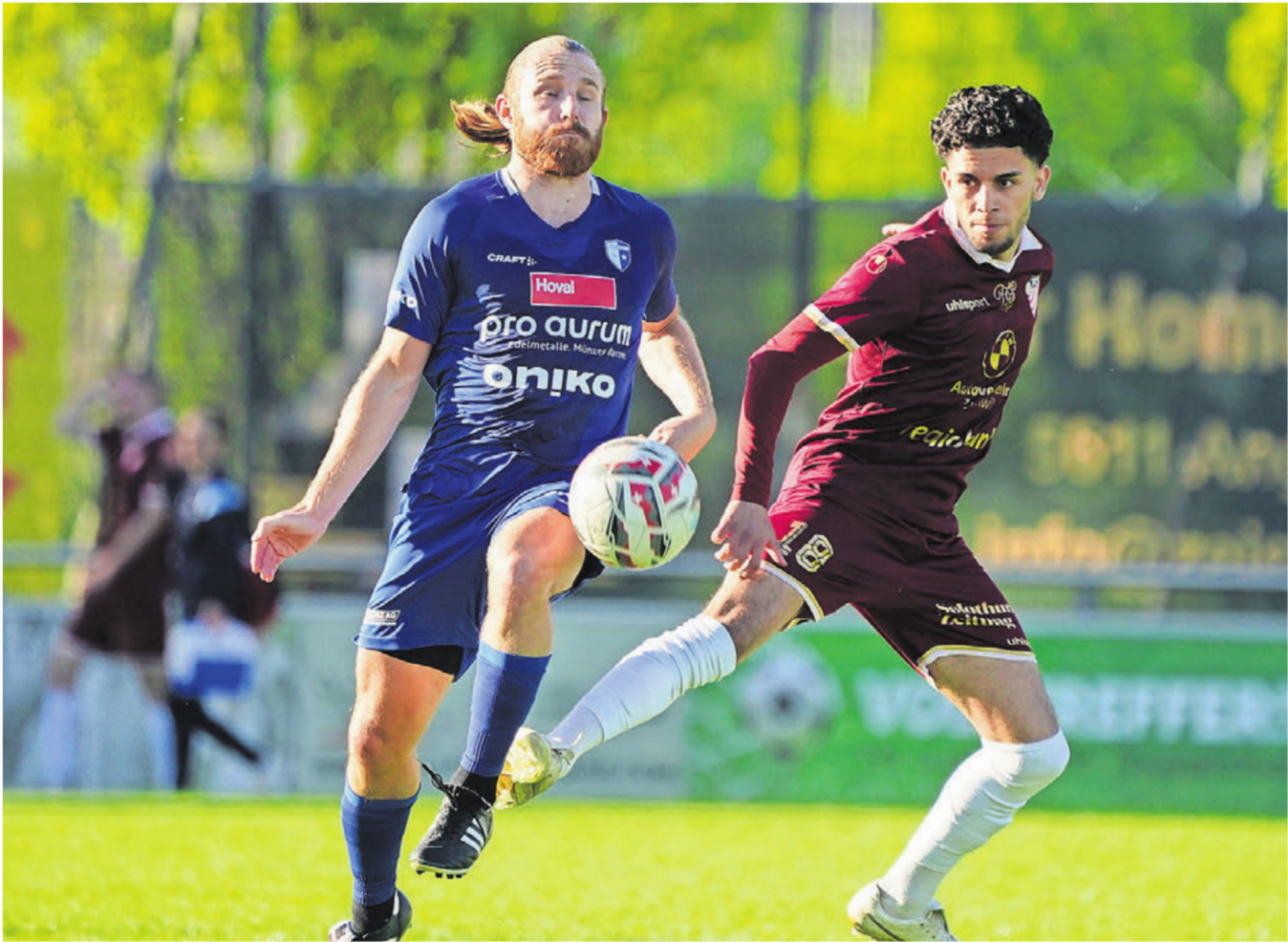 Michael Weber (links) erzielt in der Nachspielzeit das 1:1 für den FC Wohlen. Bild: Andy Müller / Archiv - Das Bild wird blockiert. – Möglicherweise durch einen aktiven Adblocker.