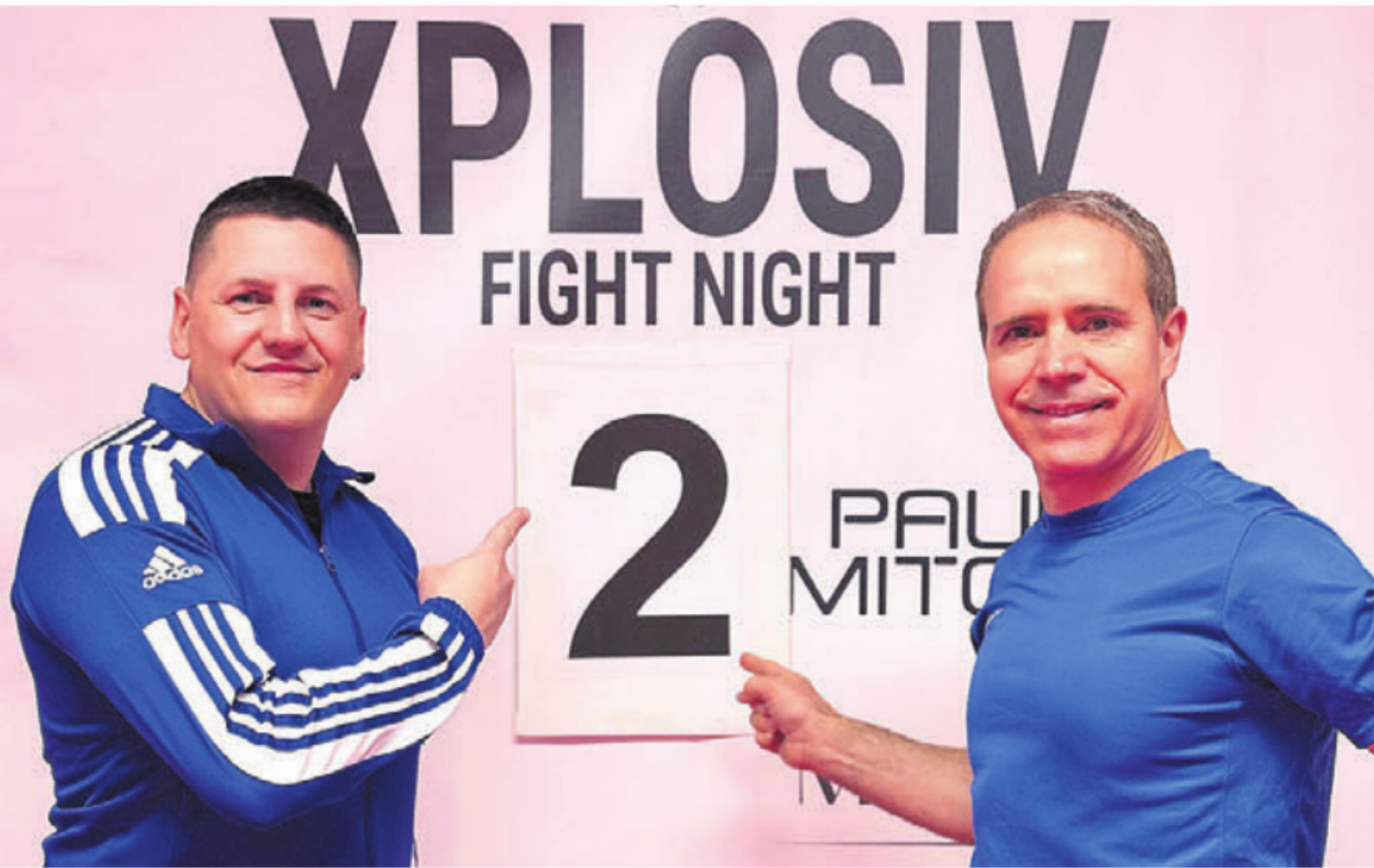 Andrea Faggiano (links) und Rocco Cipriano von Kickboxing Wohlen.    Bild: zg - Das Bild wird blockiert. – Möglicherweise durch einen aktiven Adblocker.