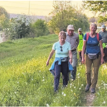 Naturfreunde sammeln Bewegungsminuten - Langwanderung der Reuss entlang. Bild: zg