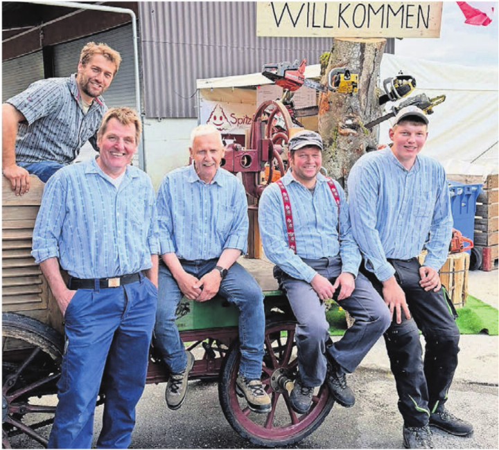 Sie organisieren das Treffen: OK-Mitglieder Adrian Marti, Nicklaus Rymann, Martin Wyrsch, Christian Keusch und Nils Christen (von links).