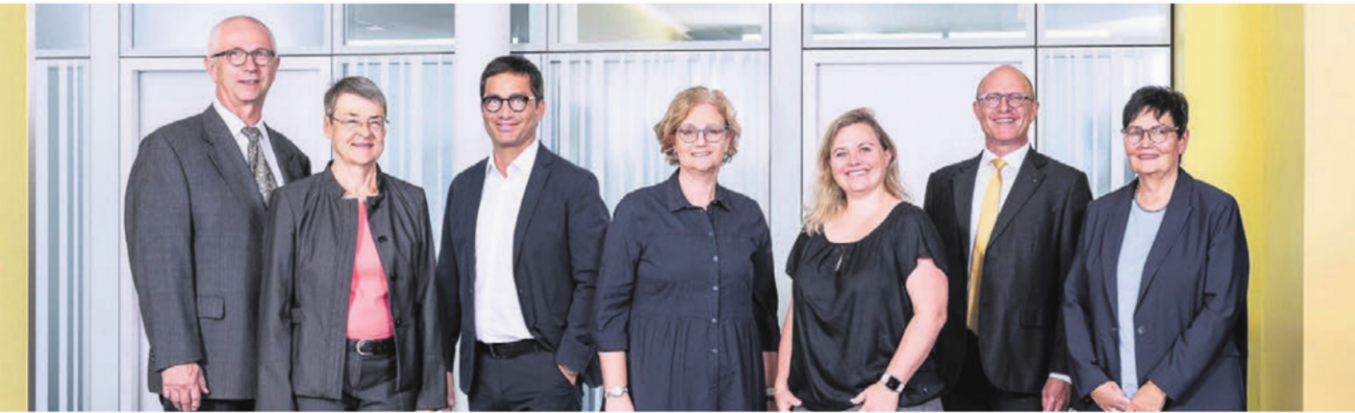 Der aktuelle Stiftungsrat des Spitals Muri (von links): Roli Schumacher, Kerstin Moeller, Stephan Bauer, Stiftungsratspräsidentin Sabina Rüttimann, Nadja Koch, Pascal Gregor, Evelyn Pfister Meier.    Bild: zg - Das Bild wird blockiert. – Möglicherweise durch einen aktiven Adblocker.