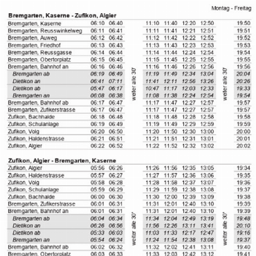 Der Kleinbus ist zu teuer - Auch ein möglicher Fahrplan stünde bereits. Bilder: pd