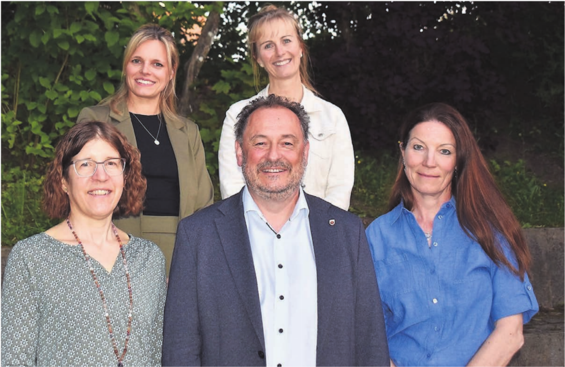 Sie führen den Verein in den nächsten vier Jahren: (hinten von links) Maria Fiechter, Sonja Isler-Rüttimann, (vorne von links) Nadja Stalder, Renato Sanvido und Natascha Brunold. - Das Bild wird blockiert. – Möglicherweise durch einen aktiven Adblocker.