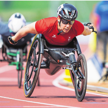 Gegen die Weltklasse - Patricia Eachus-Keller an den «ParAthletics 2026» in Nottwil. Bild: Tobias Lackner