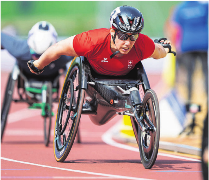 Patricia Eachus-Keller an den «ParAthletics 2026» in Nottwil. Bild: Tobias Lackner