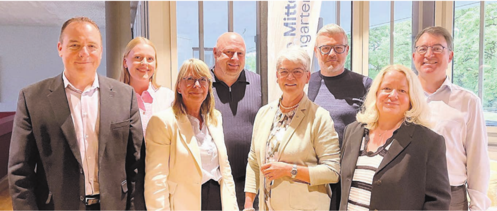 Die Parteileitung (v. l.): Michael Eichholzer (Co-Präsident), Jacqueline Wick, Karin Koch Wick (Co-Präsidentin, Grossrätin), Thomas Hürlimann (neu), Rita Brem-Ingold (Grossrätin), Harry Lütolf (Grossrat), Louisa Springer und Martin Stalder. Bilder: Walter Minder - Das Bild wird blockiert. – Möglicherweise durch einen aktiven Adblocker.