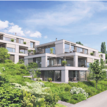 Exklusives Wohnen mit Blick in die Berge - Moderne Architektur von Moser Architekt AG. Bilder: Swiss Interactive AG