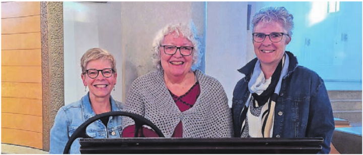 Sie gestalteten die Maiandacht, von links: Agi Stierli, Gertrud Laube, Susanne Strebel. Bild: zg