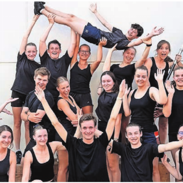 Am Turnfest begeistert - Der Trampolin-Club Waltenschwil erntete viel Applaus für seinen starken Auftritt. Bild: zg