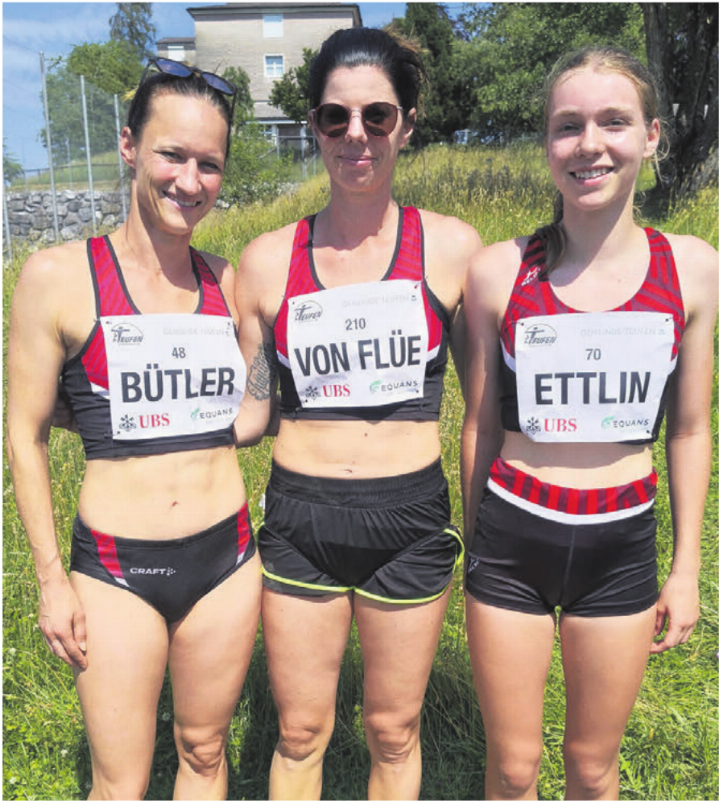 Die beiden routinierten Mehrkämpferinnen Isabelle Bütler und Melanie Stocker von Flüe beenden ihre Karriere mit einer Topleistung. Für Simona Ettlin war es die SM-Premiere.