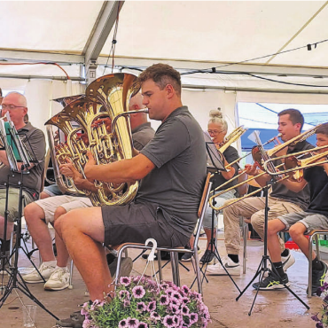Drei Tage Ausnahmezustand - Die Brass Band Auw gibt am Sonntag ein Konzert. Bild: Archiv
