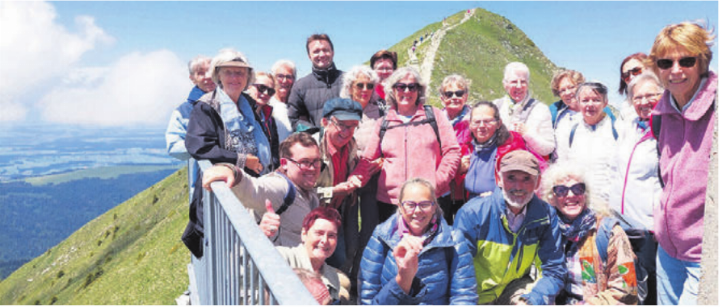 Die Mitglieder des Kirchenchors auf dem Moléson. Bild: zg
