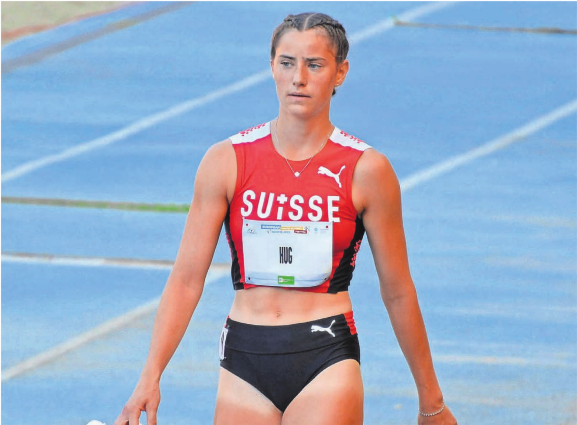 Norina Hug im Schweizer Tenue. Im August wird sie in den USA wieder auf internationaler Ebene starten.
Bild: zg - Das Bild wird blockiert. – Möglicherweise durch einen aktiven Adblocker.
