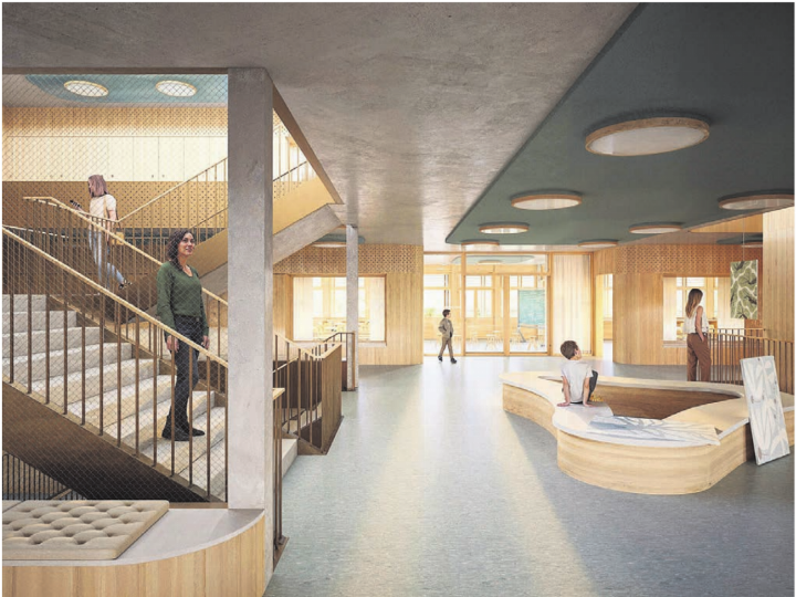 So stellen sich die Planer das neue Mittelstufenschulhaus in der Mühlematten vor. Das Generalplaner-Mandat ging jetzt an eine Arbeitsgemeinschaft, bestehend aus der Xaver Meyer AG aus Villmergen und der Hegi Koch Kolb Partner Architekten AG aus Wohlen. Visualisierung: Archiv So stellen sich die Planer das neue Mittelstufenschulhaus in der Mühlematten vor. Das Generalplaner-Mandat ging jetzt an eine Arbeitsgemeinschaft, bestehend aus der Xaver Meyer AG aus Villmergen und der Hegi Koch Kolb Partner Architekten AG aus Wohlen. Visualisierung: Archiv