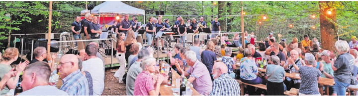 Das Waldfest der «Musig» hat Tradition und zieht immer viel Publikum an. Bild: zg