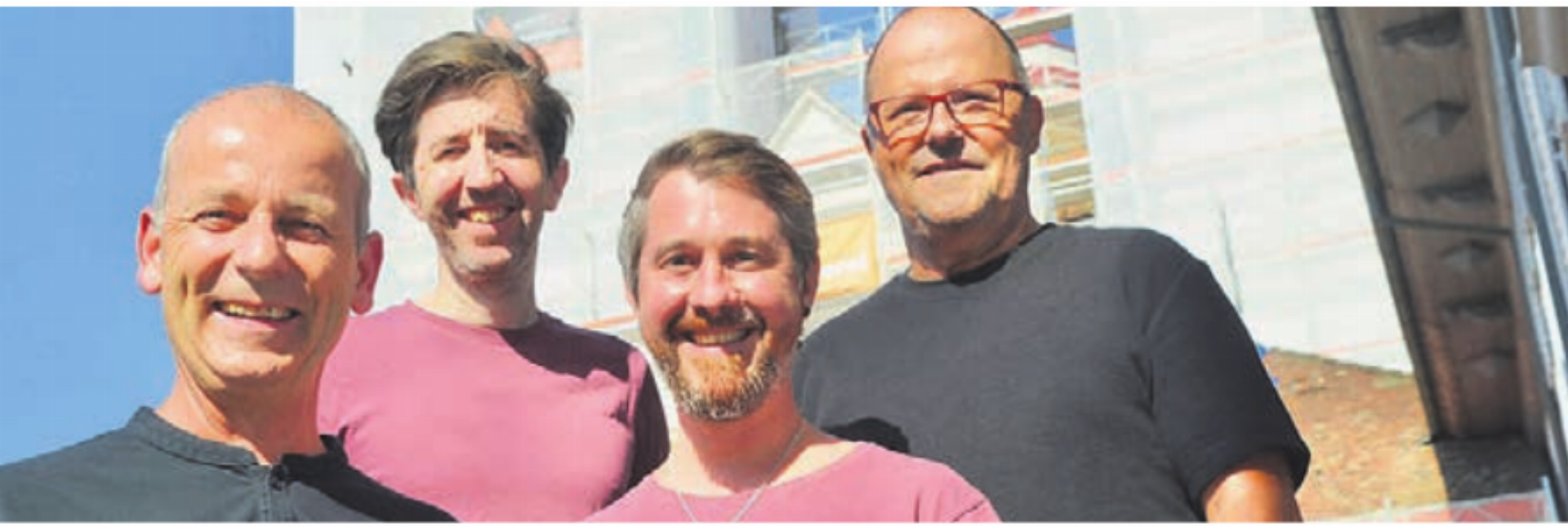 Von links: Stefan Staubli, Tobias Holzer, Pascal Losenegger und Urs Strebel. Bild: tst - Das Bild wird blockiert. – Möglicherweise durch einen aktiven Adblocker.